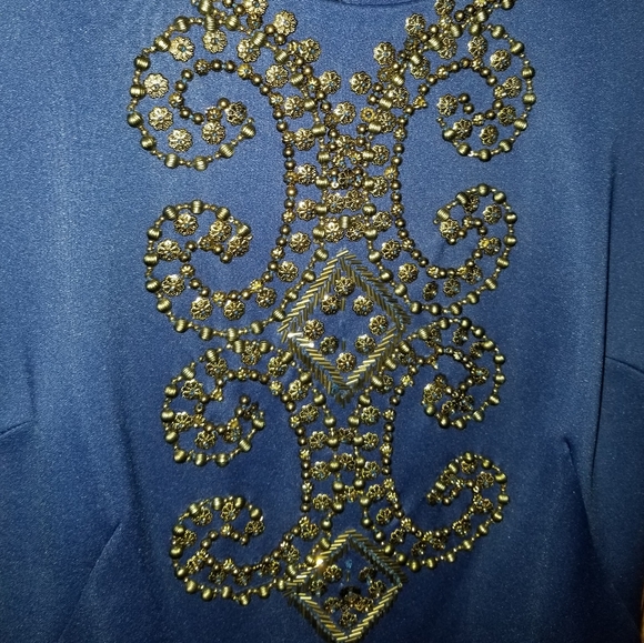 Royal Blue Cocktail Dress - Picture 2 of 4